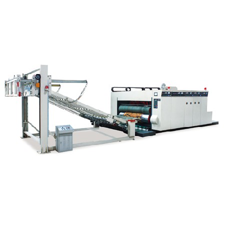 Full computer two color slotting die cutting machine